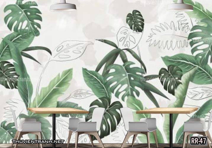 Tranh dán tường rừng xanh nhiệt đới Tropical RR-47 - Tranh tường mới cập nhật